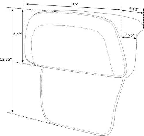 Vista 5 de C.C. RIDER Almohadilla de respaldo para maletero recortada para Harley Davidson Touring CVO Street Glide Road Glide Electra Glide 2014-2024