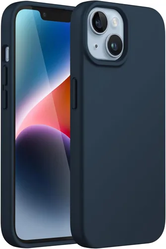 Vista 7 de JETech Funda de Silicona para iPhone 14 de 6.1 Pulgadas, Funda Protectora para Teléfono de Cuerpo Completo con Tacto Sedoso-Suave, Cubierta Negro