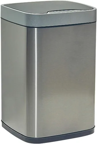 Vista 9 de Garbage bin Square Automatic Trash Can with Lid Stainless Steel Smart Induction Trash Can Household Bedroom Living Room Trash Can, 2.3 Gallons/3.1