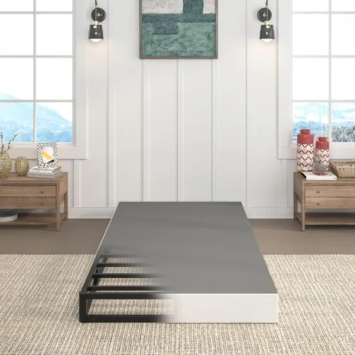 Vista 7 de base de resortes de tamaño King de 7 pulgadas, base de colchón de metal resistente, capacidad de 3000 lbs, de alto perfil, sin ruidos, fácil montaje