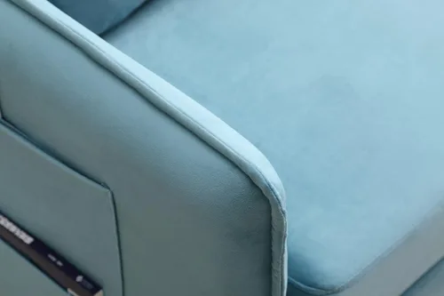 Vista 30 de Merax Cama tapizada de lino de 65.7 pulgadas, sofá cama extraíble adjunta 2 cojines, puerto de carga USB doble y respaldo ajustable para sala de Gris