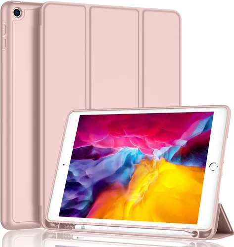 Vista 31 de iMieet - Funda para iPad de 9ª generación 2021/iPad de 8ª generación 2020 de 10.2 pulgadas con soporte para lápices, funda para iPad de 7ª