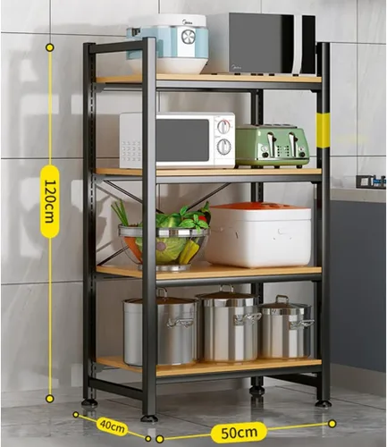 Vista 5 de Shelves Vintage Storage Rack with Open Shelves, 5 Tier Standing Bookshelf, load 110lbs Shelving Unit, for study, kitchen, living room, library