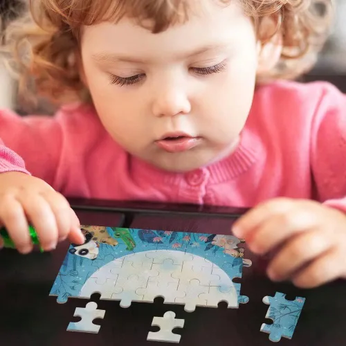 Vista 2 de Rompecabezas de madera para adultos, 500 piezas, rompecabezas de madera para adultos y niños, rompecabezas de mariposa con texto en inglés "I