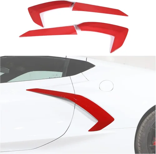 Vista 10 de Cubierta de salida de aire lateral de la carrocería exterior compatible con Chevrolet Corvette C8 2020-2024, cubierta de moldura de puerta