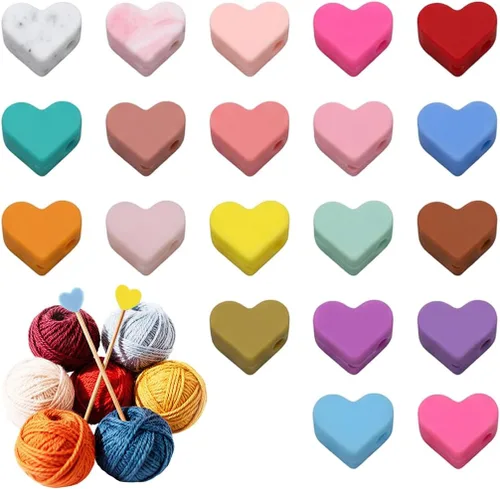 Vista 10 de 20 piezas de protectores para puntas de agujas de tejer con lindos animales, protectores para agujas de tejer, tamaño US 2.5-13 (3mm-9mm)