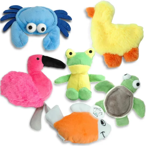 Vista 12 de Glory To Dog Juguete de peluche para perros de raza pequeña de cangrejo azul de TinyToy