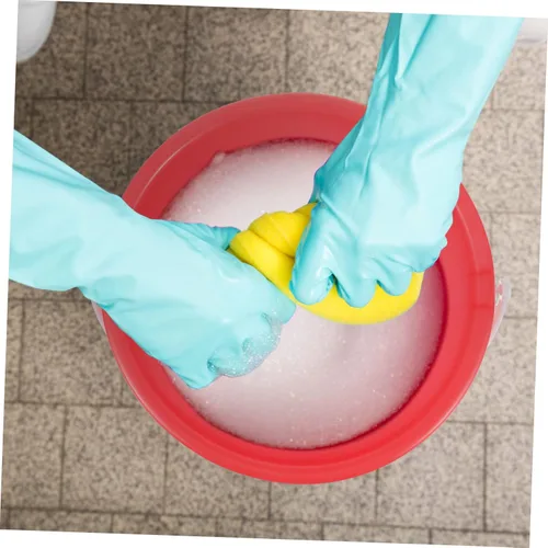 Vista 2 de Cubos de limpieza de contenedores de plástico para uso doméstico Cubo de limpieza de piscina Cubo de agua multiusos rojo para agua Arena de playa