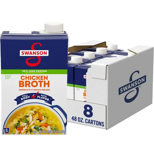 Vista 10 de SWANSON S Caldo de pollo 100% natural, cartón de 48 onzas