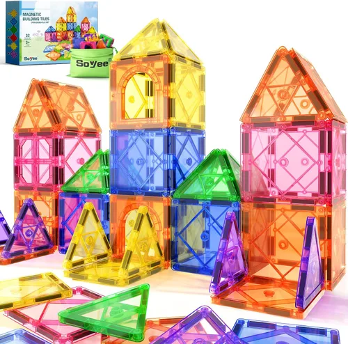 Bloques de construcción magnéticos para niños de 3 a 12 años, juguetes educativos STEM para niñas y niños, juguetes sensoriales para niños con Arcoír
