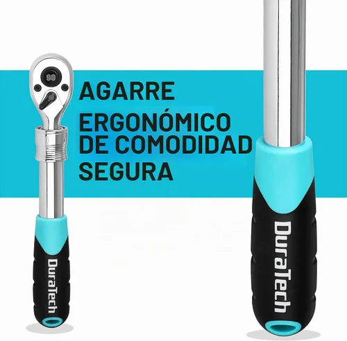 Vista 7 de DURATECH Trinquete extensible de 1/2 pulgada, llave de trinquete de liberación rápida de 90 dientes