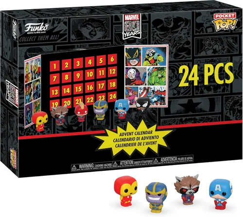 Calendario de adviento Funko 80 aniversario de Marvel, 24 piezas