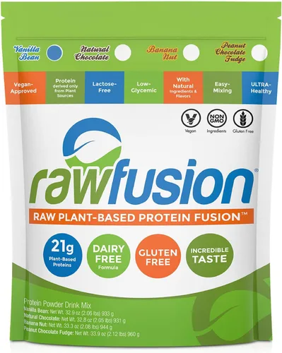 Vista 10 de San Nutrition rawfusion Plantas Proteínas en Polvo, natural Chocolate, 1 libra, SAN1041/100/101, 1, 1