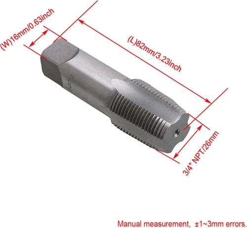 Vista 4 de CNBTR 3/4 "NPT titanio de alta velocidad máquina de acero rosca métrica enchufe grifo para procesar hilos de tubería NPT
