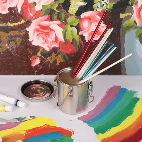 Vista 7 de MyLifeUNIT Limpiador de Pinceles, Soporte de Cepillo de Acero Inoxidable para Pintura, 6.6 oz