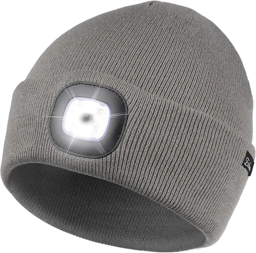Vista 12 de Etsfmoa Gorro unisex con la luz, regalos para hombres, papá, padre, gorras recargables por USB