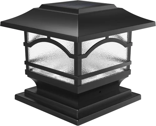 Davinci Lighting Luces solares prémium para exteriores – 4 x 4, 5 x 5, 6 x 6 pulgadas, luz LED brillante para postes de valla, terraza, jardín o