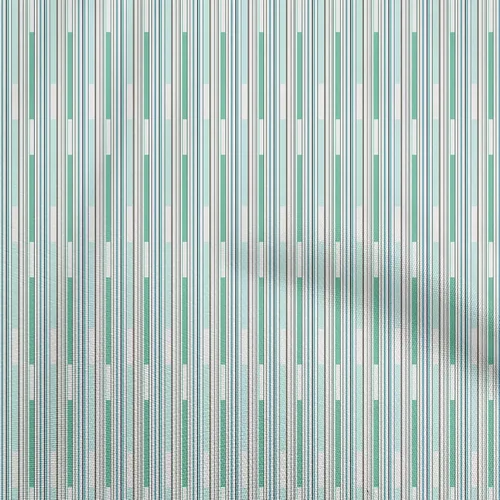 oneOone - Tela de algodón flexible y aguamarina, diseño de rayas de costura, proyectos de manualidades de 39.8 in de ancho