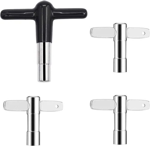 EASTROCK Llaves de tambor de alto par, paquete de 4 con material más avanzado, manijas de goma y plástico, llave de tambor universal, herramienta de