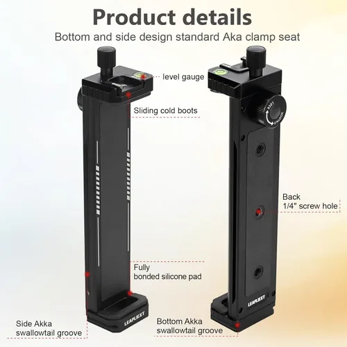Vista 3 de Trípode de aluminio de montaje plano compatible con Samsung Tablet Stand y MINI iPad, 4.7-12.9 pulgadas, interfaz universal de 1/4 Acar en la parte