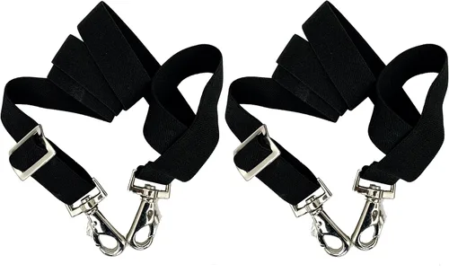 Majestic Ally Paquete de 2 correas elásticas de repuesto para manta de caballo de longitud ajustable con broches giratorios dobles