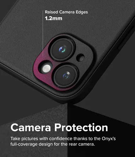 Vista 5 de Ringke Onyx - Funda para iPhone 15 Case, [Se Siente Bien en la Mano] resistente al aceite y a la suciedad, cubiertas individuales para lentes