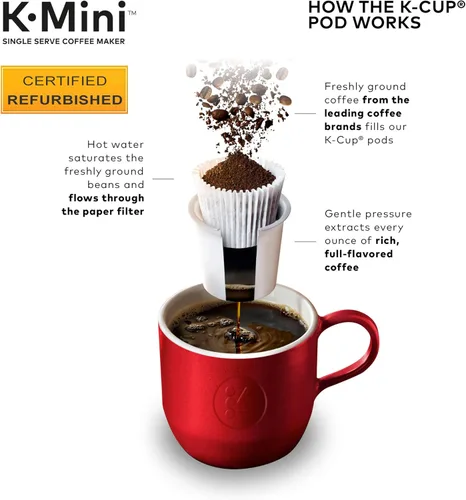 Vista 10 de Cafetera Keurig K-Mini, certificada reacondicionada, negra (Renovada)