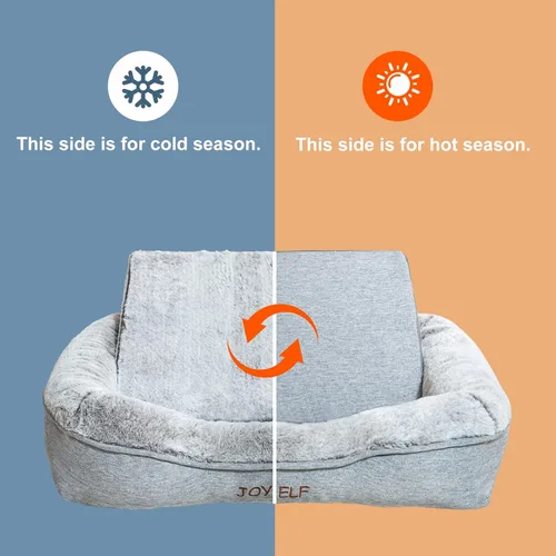 Vista 3 de JOYELF Cama ortopédica grande de espuma viscoelástica para mascotas con funda lavable, diseño independiente con forro impermeable incluido