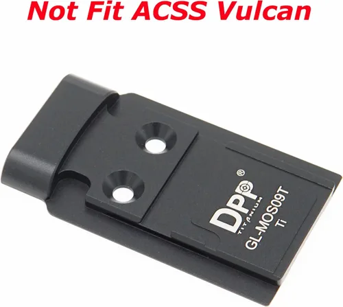 Vista 4 de Placa de montaje/adaptador DPP Titanium Compatible con Glock 17 19 MOS Holosun 509T