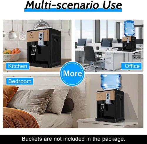 Vista 8 de Top Loading Water Cooler Dispenser,Hot and Cold Water Dispenser w/3 Temperature Settings,Water Dispenser Countertop for 1.2 to 5 Gallon Bottles
