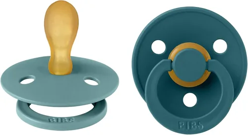 Vista 48 de BIBS - Paquete de 2 chupetes Bibs Colour, calmante, libre de bisfenol A, punta redonda, látex de goma natural