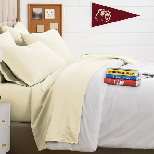 Vista 42 de Southshore Fine Living, Inc. Juego de sábanas individuales de bolsillo extra profundo, sábanas de microfibra de alta calidad de 4 piezas, cómodas