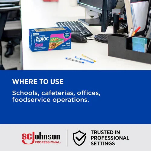Vista 8 de SC Johnson Professional Ziploc - Bolsas de almacenamiento pequeñas a granel, 12 cajas x 108 bolsas, 1296 bolsas en total