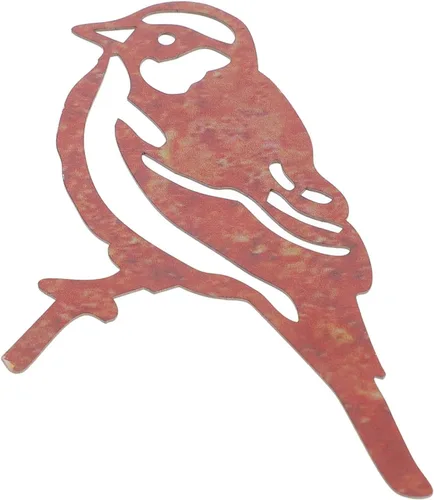 Vista 10 de Yardwe Tarjeta de pájaro de hojalata decorativa hoja de hierro el pájaro