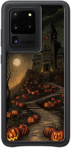 Vista 29 de Funda para Samsung Galaxy S20 5G - Funda de teléfono con patrón de casa embrujada de Halloween - Funda de TPU con protección de absorción de impactos