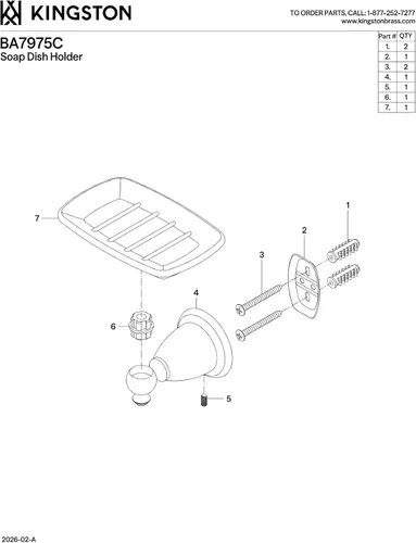 Vista 2 de Kingston Brass BA7975C - Jabonera inglesa vintage para montaje en pared, cromo pulido