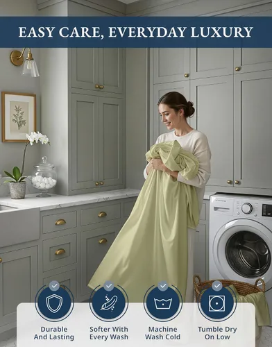 Vista 152 de LANE LINEN - Sábanas individual 100% algodón egipcio suave, cómodo y grueso de calidad de hotel, costuras reforzadas totalmente elásticas, sin