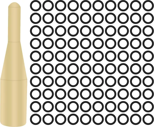 LeFeng - 100 juntas tóricas de eje de dardo, anillos tóricos de goma antideslizantes para ejes de metal, kit de accesorios para dardos (negro)