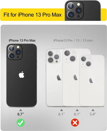 Vista 2 de SURITCH Funda transparente para iPhone 13 Pro Max, [protector de pantalla antiespía integrado] Funda rígida a prueba de golpes de 360°