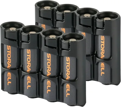 Vista 11 de Soporte para 12 baterías Storacell, AA Powerpax, color amarillo.