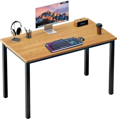 Vista 255 de DlandHome Escritorio pequeño para computadora de 31.5 pulgadas, mesa de escritura para espacios pequeños, mesa de estudio, escritorio para Negro