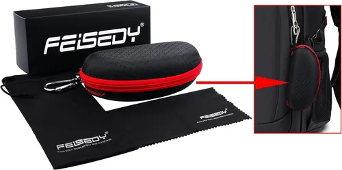 Vista 7 de FEISEDY Gafas de sol polarizadas de béisbol para niños y adolescentes con marco TR90 para ciclismo B2454