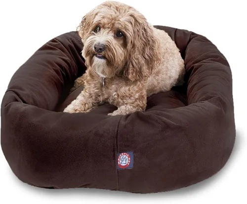 Vista 60 de Majestic Pet Cama para perros pequeños, de 24 pulgadas, mezcla de espuma viscoelástica triturada, de gamuza triturada, lavable, de 24 x 19 x 7