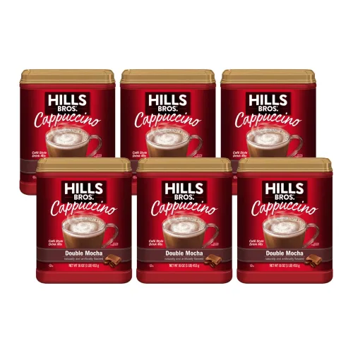 Vista 10 de Hills Bros. Mezcla de capuchino instantáneo, doble moca de 16 onzas, capuchino espumoso y decadente con un sabor profundo y rico a chocolate
