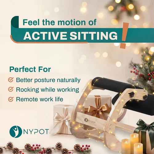 Vista 19 de NYPOT Silla ergonómica de rodillas con asientos ajustables, silla de rodilla para corrección de postura y taburete mecedora para escritorio - Alivio