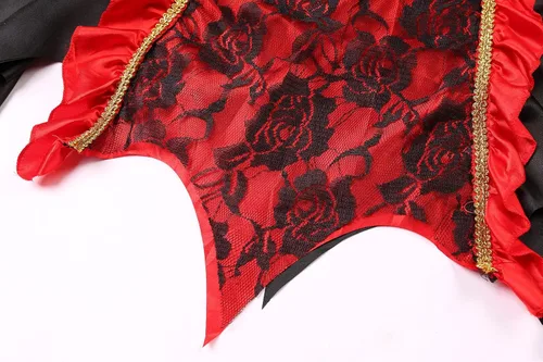 Vista 6 de Dormstop Disfraz de vampiro para niña, vestido de Halloween para fiesta de disfraces