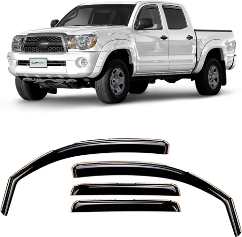 Vista 8 de CLIM ART Protectores de lluvia increíblemente duraderos en el canal para Chevrolet (Chevy) Avalanche 2007-2013, deflectores de ventana originales