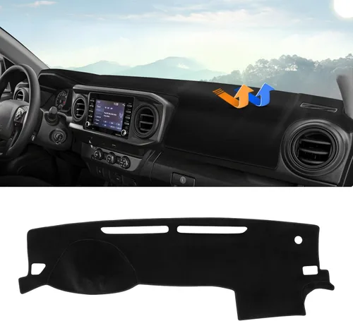 Vista 18 de Autorder Alfombrilla de Cubierta para Tablero para Toyota Tundra 2014-2021 Accesorios Cubierta para Salpicadero Alfombrilla de Franela Parasol