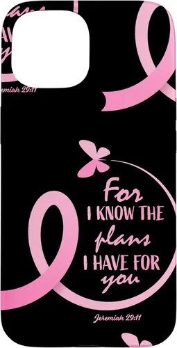Vista 6 de Breast Cancer Gifts Women Mom Jeremiah 29 11 Butterfly Phone Case for iPhone 17