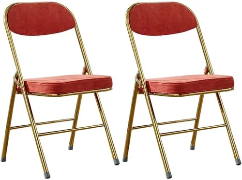 Vista 30 de CraftThink Sillas de comedor modernas, silla auxiliar tapizada para el hogar, con acabado mate, silla de comedor plegable con respaldo abierto